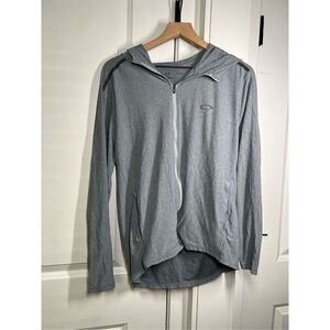 Oakley mens zip up grey sweater size medium jacket outdoor snowboard J277